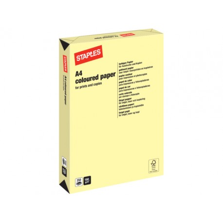 Papier SPLS A4 160g kanariegeel/pk 250v