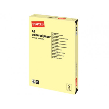 Papier SPLS A4 120g kanariegeel/pak 250v