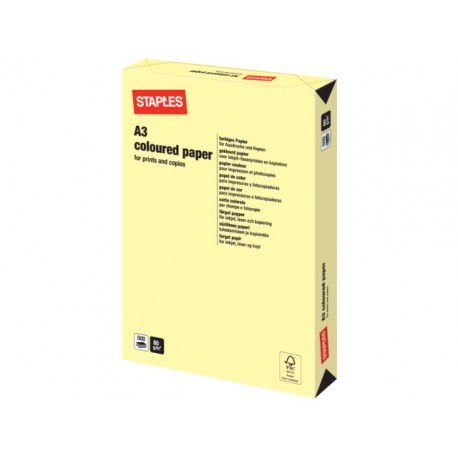 Papier SPLS A3 80g kanarie geel/pak 500v