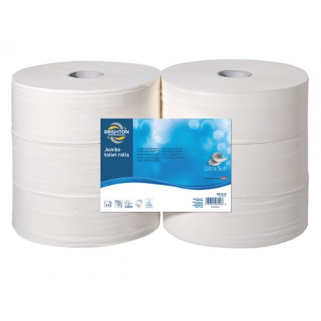 Toiletpapier BRPR jumbo 2lg wit/pk6x340m