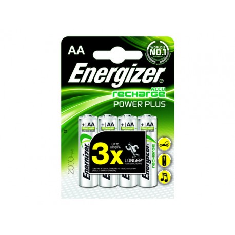 Batterij Energizer oplaad AA 2000mAh/pk4