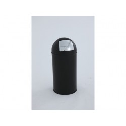 Afvalbak Pushcan 40L h74cm mat/zwart