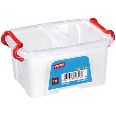 Transport box Staples m deksel 0,4L /pk5