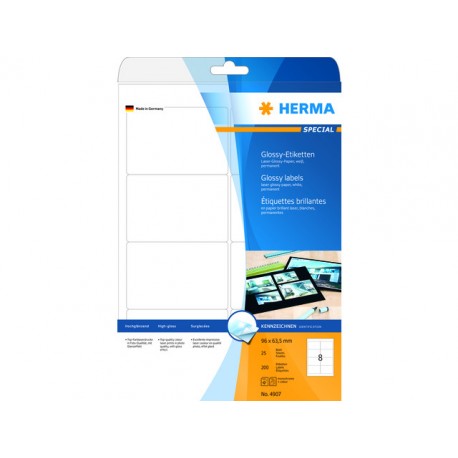 Etiket Herma LC 96x63,5 wit glossy/pk200