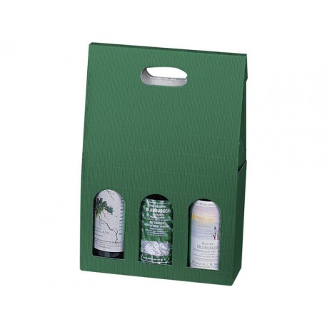 Geschenkbox 3fles 2g-krtn groen/pk20