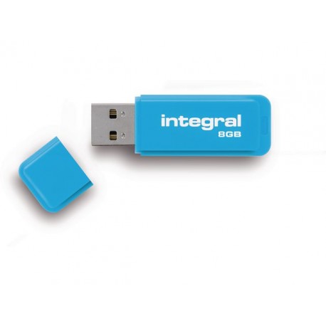 USB Stick Integral flash neon blauw 8GB