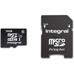 Geheugenkaart Integral MicroSDHC+Ad 16GB