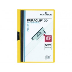 Klemmap Duraclip A4 3mm geel/doos 25