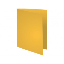 Vouwmap A4 karton onbedrukt geel/pak 100