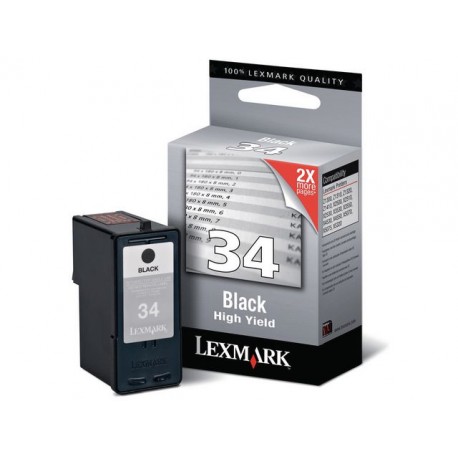 CARTR. LEXMARK 34XL ZWART HC