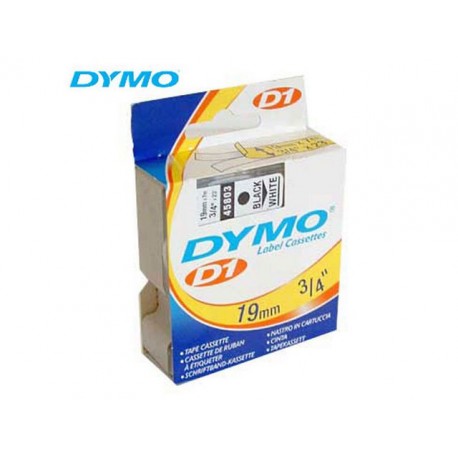 Tape Dymo 45803 19mm zwart/wit