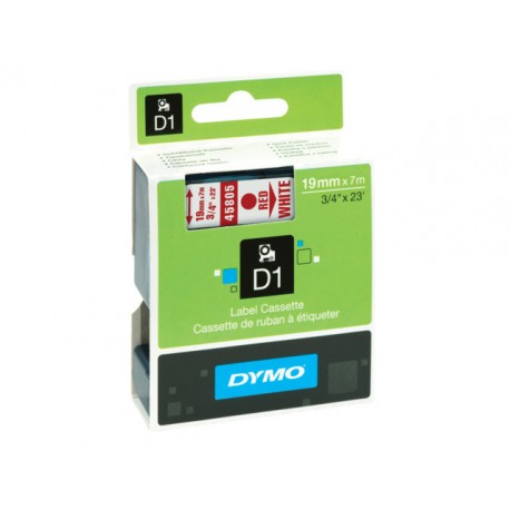 Tape Dymo 45805 19mm rood/wit