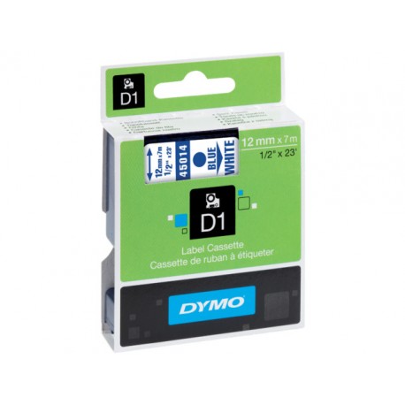 Tape Dymo 45014 12mm blauw/wit
