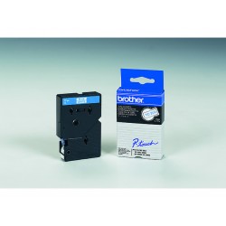 Tape P-Touch TC-203 12mm blauw op wit