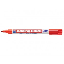 Permanent marker edding 8020 huid rood