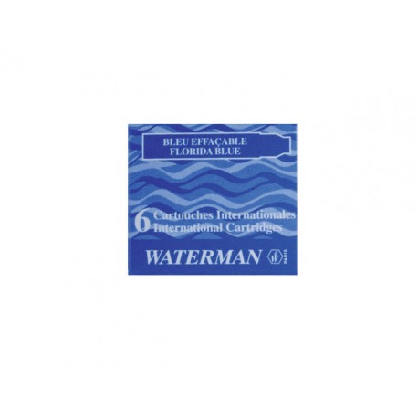 Vulling vulpen Waterman kort blauw/ds 6