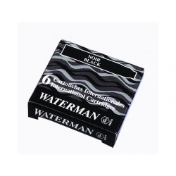 Vulling vulpen Waterman kort zwart/ds 6