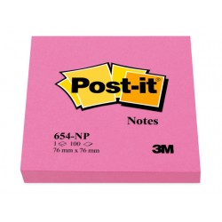 Notitieblok Post-It 76x 76mm neon rz/pk6