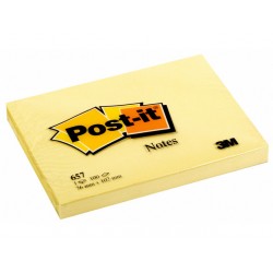 Notitieblok Post-It 76x102mm geel/pk 12