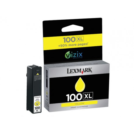Inkjet Lexmark 100XL HC ret.prog. geel
