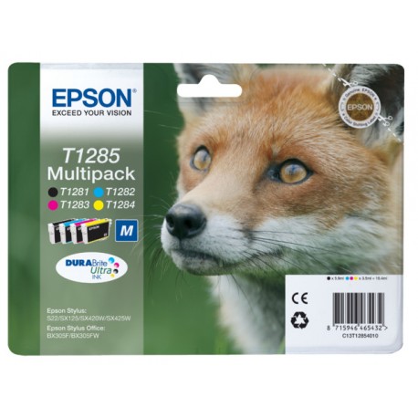 Inkjet Epson T1285 zwart + 3 kleuren