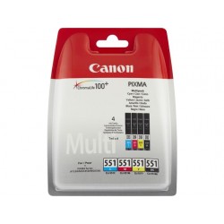 Inkjet Canon CLI-551 multip. zwart+kleur