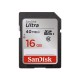 Geheugen Sandisk SDHC Ultra CL10/16GB