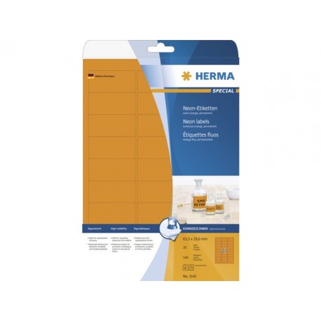 Etiket Herma ILC 64x29 oranje fl/pk 540