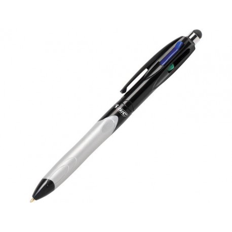 Balpen/Stylus BIC 4-kleuren Grip M/pk12