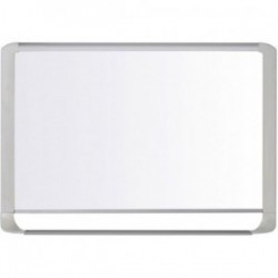 Whiteboard emaille 90x60 rand grijs