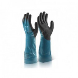 Handschoen chemical blauw/zwart L/ds10
